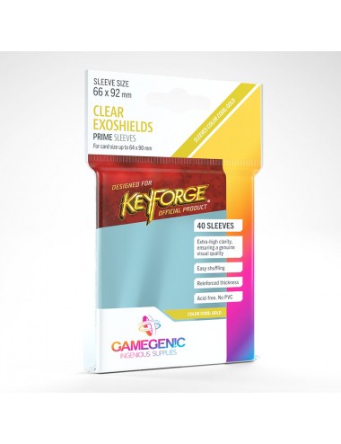 Fundas 66x92 mm - Estándar x 40 - Prime KeyForge GGS10069ML554 Gamegenic Gamegenic