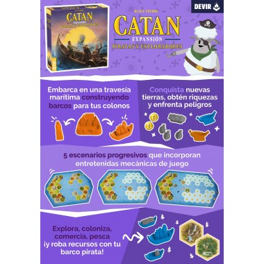 Catan Piratas y Exploradores 5-6 jugadores Expansión 03-001-0016 Devir Devir