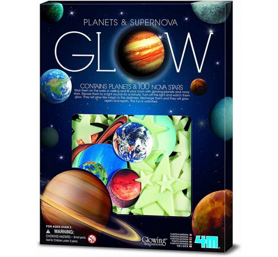 Glow In The Dark - 100 Piezas Con Planetas Y Super Novas 00-05631 4M 4M