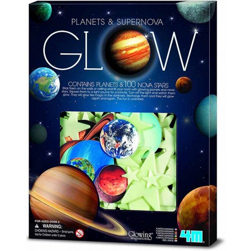 Glow In The Dark - 100 Piezas Con Planetas Y Super Novas 00-05631 4M 4M